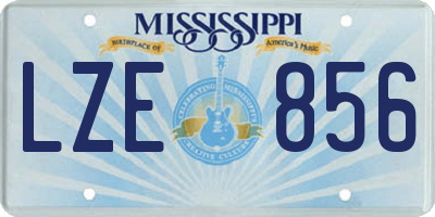 MS license plate LZE856