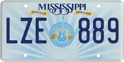 MS license plate LZE889