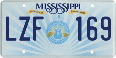 MS license plate LZF169