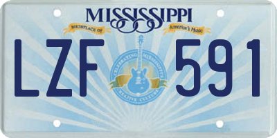 MS license plate LZF591