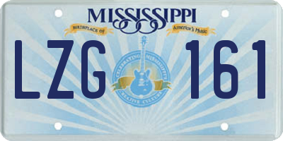MS license plate LZG161
