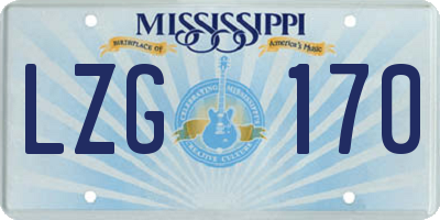 MS license plate LZG170