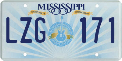 MS license plate LZG171