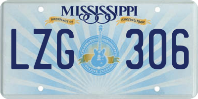 MS license plate LZG306