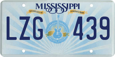 MS license plate LZG439