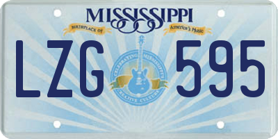 MS license plate LZG595
