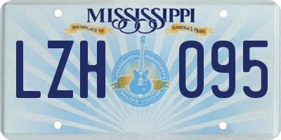 MS license plate LZH095