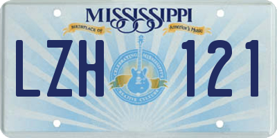 MS license plate LZH121
