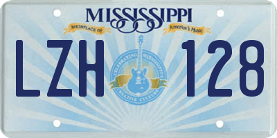 MS license plate LZH128