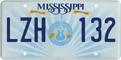 MS license plate LZH132