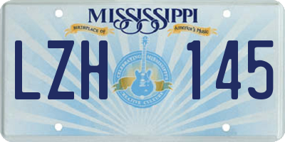 MS license plate LZH145