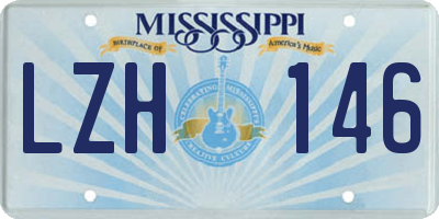MS license plate LZH146
