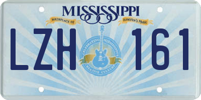 MS license plate LZH161
