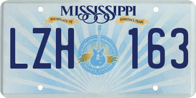 MS license plate LZH163