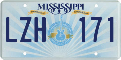 MS license plate LZH171