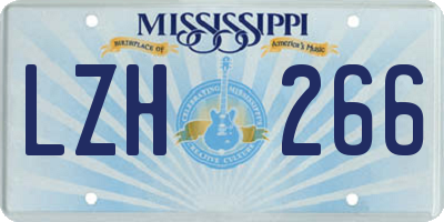 MS license plate LZH266
