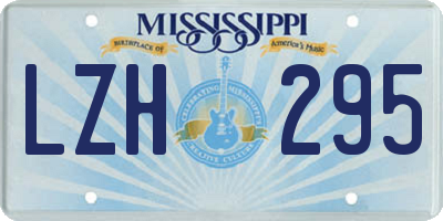 MS license plate LZH295