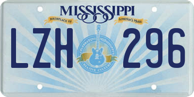 MS license plate LZH296