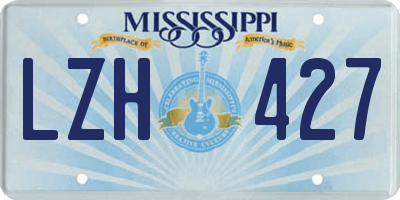 MS license plate LZH427