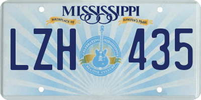 MS license plate LZH435