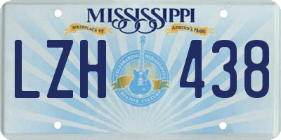 MS license plate LZH438