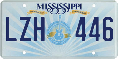 MS license plate LZH446
