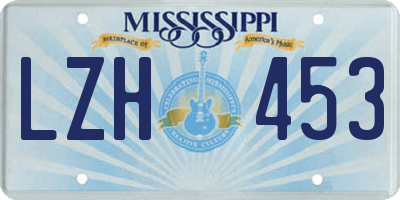 MS license plate LZH453