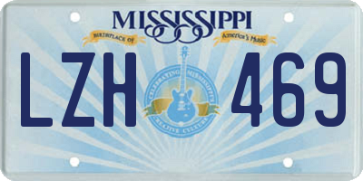 MS license plate LZH469