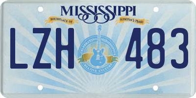 MS license plate LZH483