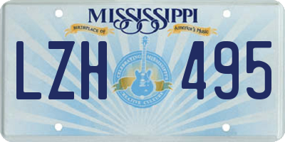MS license plate LZH495