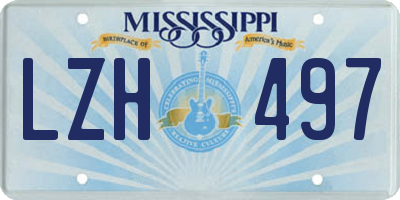 MS license plate LZH497