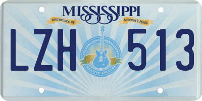 MS license plate LZH513