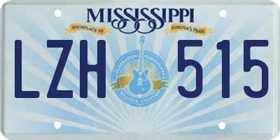 MS license plate LZH515