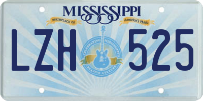 MS license plate LZH525