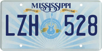 MS license plate LZH528