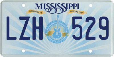 MS license plate LZH529