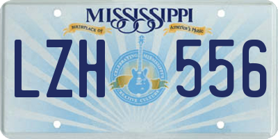 MS license plate LZH556