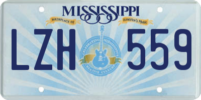 MS license plate LZH559