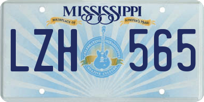 MS license plate LZH565