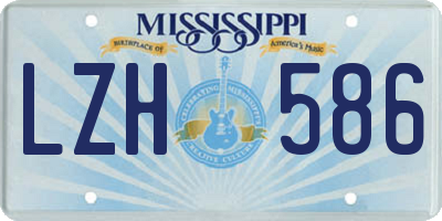 MS license plate LZH586