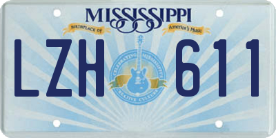 MS license plate LZH611