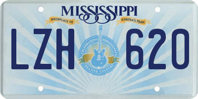MS license plate LZH620
