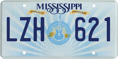 MS license plate LZH621