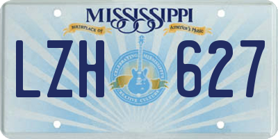MS license plate LZH627