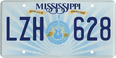 MS license plate LZH628