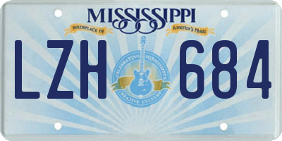 MS license plate LZH684