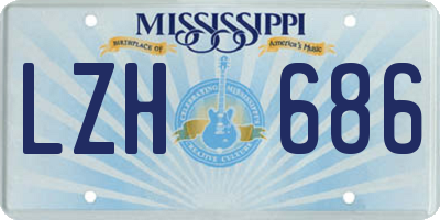 MS license plate LZH686