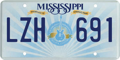 MS license plate LZH691