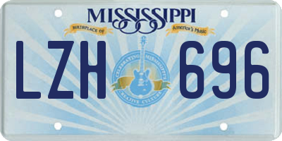 MS license plate LZH696