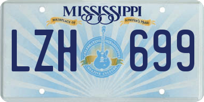 MS license plate LZH699